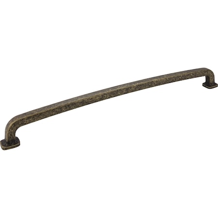 Jeffrey Alexander 18" Center-to-Center Distressed Antique Brass Belcastel 1 Appliance Handle MO6373-18ABM-D